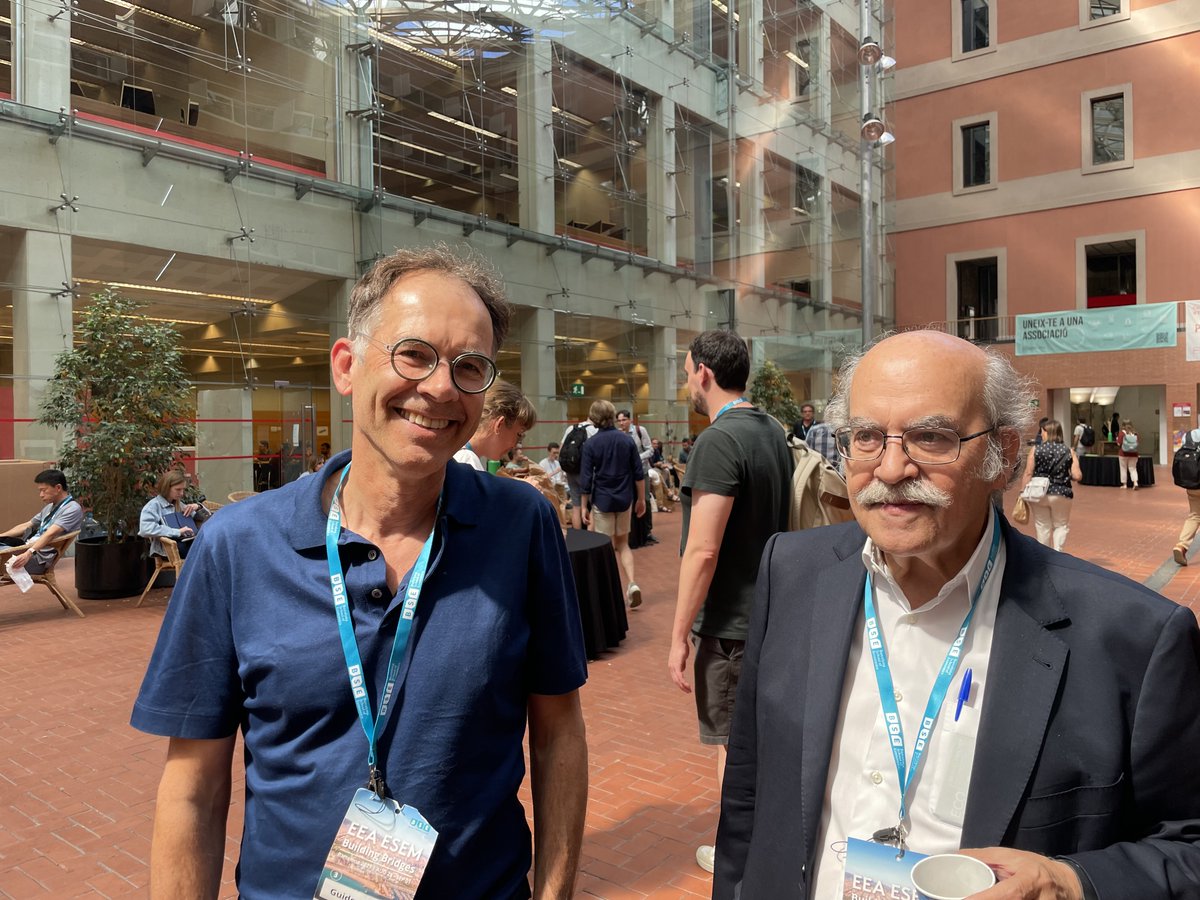 guido imbens (@guido_imbens) on Twitter photo Very pleased to run into my former Harvard colleague, and former editor of Econometrica, Andreu Mas-Colell, at the Econometric Society Meetings in Barcelona. <a href="/ecmaEditors/">Econometrica</a> <a href="/econometricsoc/">The Econometric Society</a> #eeaesem2023 Very pleased to run into my former Harvard colleague, and former editor of Econometrica, Andreu Mas-Colell, at the Econometric Society Meetings in Barcelona. <a href="/ecmaEditors/">Econometrica</a> <a href="/econometricsoc/">The Econometric Society</a> #eeaesem2023