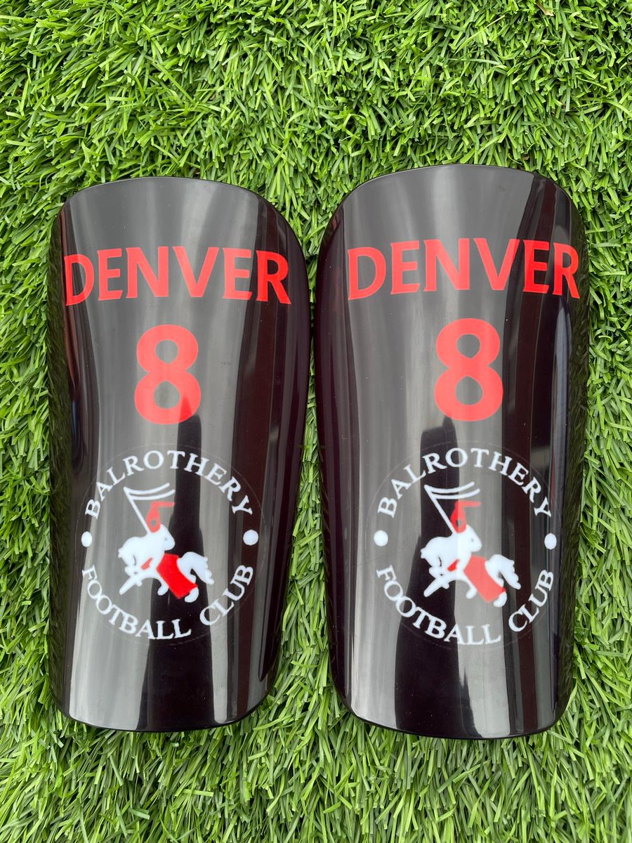 Personalised Shin pads for Denver! #Personalisedshinpads