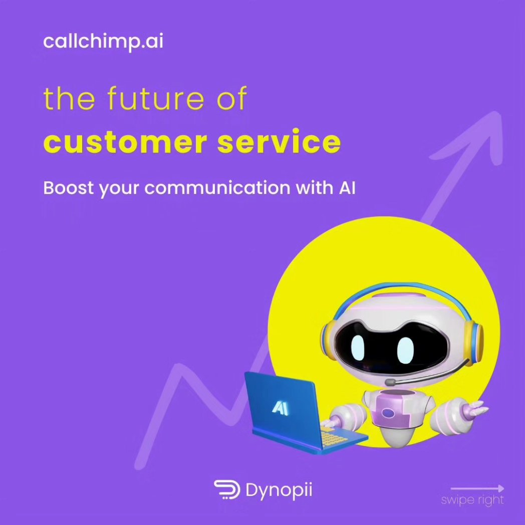 dynopii's tweet photo. With https://t.co/LRlLWA7tt9 create AI voice bots. It's time to revolutionize how you communicate - Codeless, Limitless, Effortless!
#dynopii #callchimp #AI #AIUpdates #AICalling #AIStartups #AITech https://t.co/GNM30hghOn