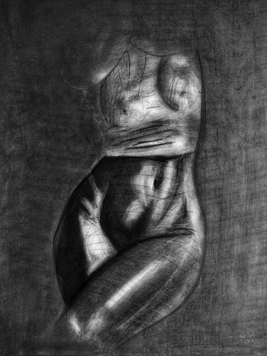 Charcoal drawing on paper
#charcoaldrawing #figurativedrawing #sensualart #sensual_art