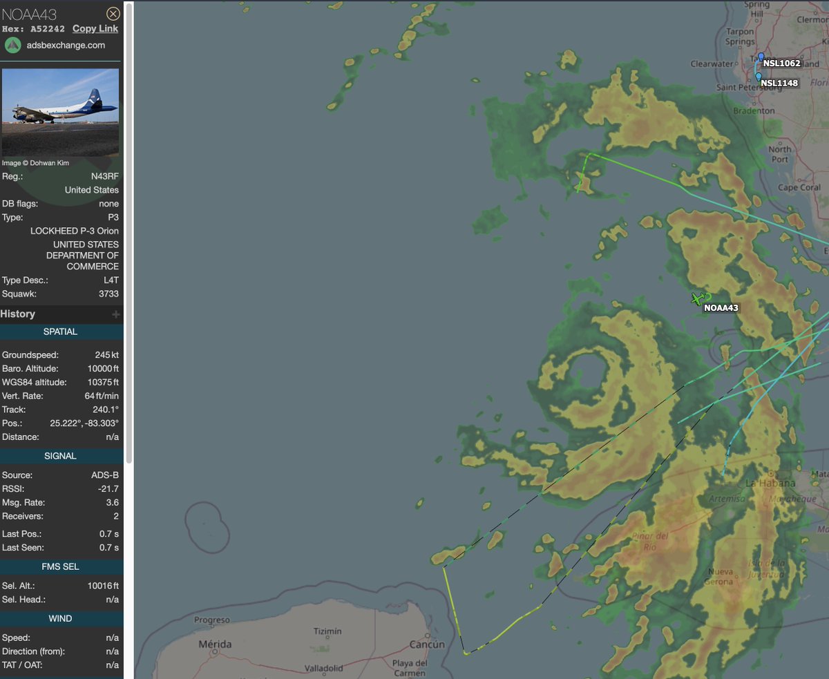 #NOAA43 #P3 on its way into #HurricaneIdalia
