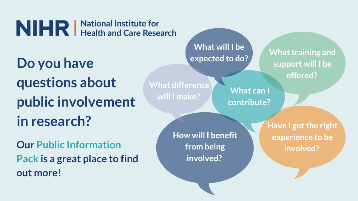 NIHR Involvement tweet media