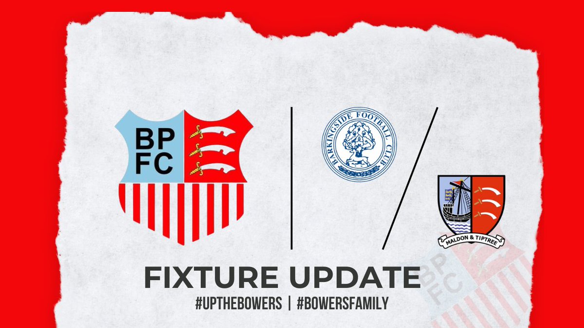 🏆 Cup Dates Confirmed

We have confirmed our upcoming Essex Thames-Side Trophy and Velocity Cup fixtures.

You can read more on our website 👇
bowersandpitseafootballclub.com/news/cup-dates…

#UpTheBowers
