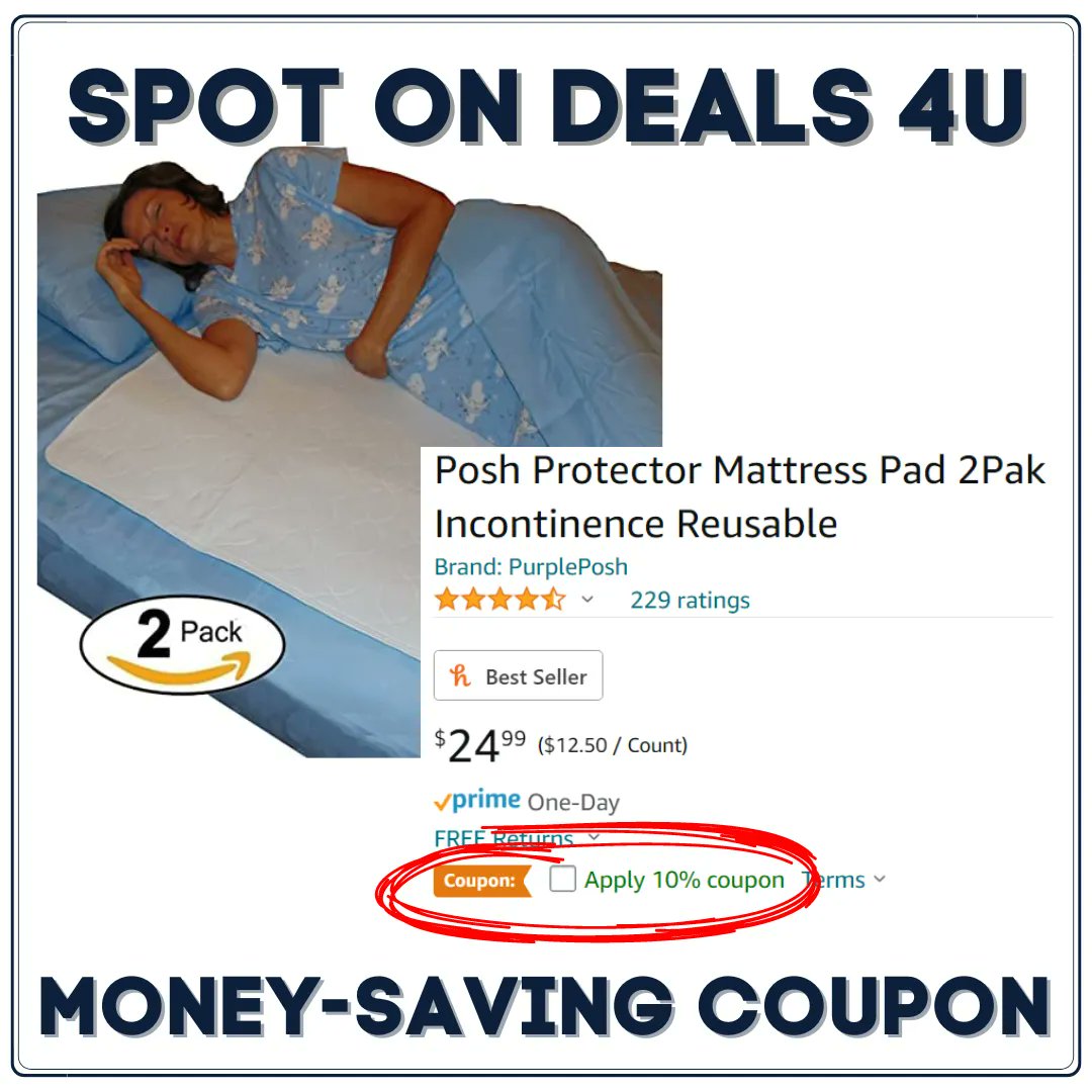 JudyCConnelly's tweet image. 🅶🅴🆃 10% 🅾🅵🅵! BEST WATERPROOFPAD YOU WILL EVER BUY! Whether it's on a mattress, changing table, or pet carrier, this 4-layer soft and super-absorbent pad is washable and reusable. amazon.com/dp/B01N4F7B9U?… 

#absorbentpad #mattresspad #protectorpad #incontinence