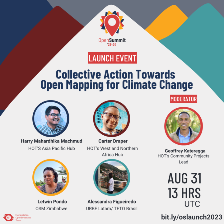 🗺️ <a href="/hotosm/">Humanitarian OpenStreetMap Team</a>'s OpenSummit '23-24 is officially ON! Join expert panellists at the OpenSummit 2023 Launch Event to discuss how collective action and open mapping can drive meaningful change!

📅 Date: 31 August, 2023
⏲️ Time: 9 - 10 am EDT / 13:00 UTC
👉 eventbrite.com/e/opensummit-2…