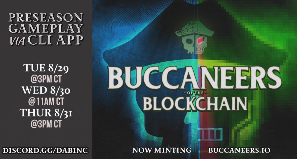 BuccaneersOTB's tweet photo. Gm, mates. 

Battle training this evening

https://t.co/1YckNxnTPO --> @ 3pm ct

Featuring FREE gameplay courtesy of the new CLI app. 

Test the  logic ahead of BotB 1 https://t.co/lwNeLQXbIh