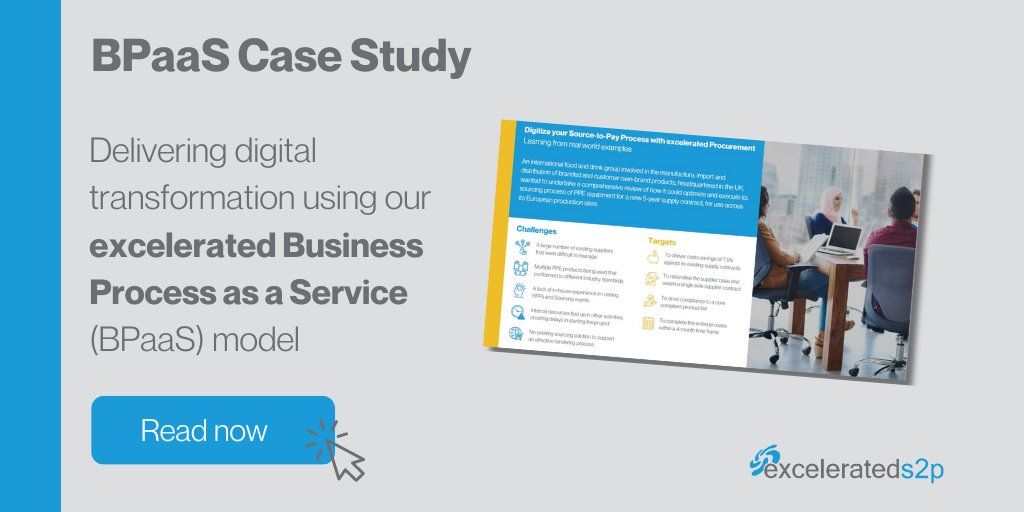 Discover how a leading, global organization did using our excelerated Business Process as a Service solution, utilizing next-generation technology to elevate procurement efficiency to new heights: go.excelerateds2p.com/l/879142/2023-…

#excelerateds2p #SAP #bpaas #procurementtransformation