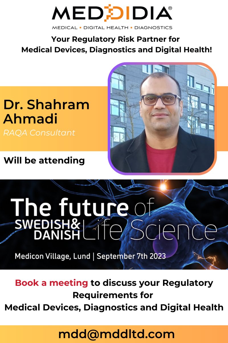 MedDiDia's tweet image. Did you get a chance to meet Shahram at The Future of Swedish &amp;amp; Danish Life Science by @LifeSciSwe 

Visit - med-di-dia.com/news/the-futur…
.
.
.
#LifeScienceEvent #RegulatorySupport #QualityCompliance #Medtech #Innovation #Healthcare #Networking #KnowledgeSharing