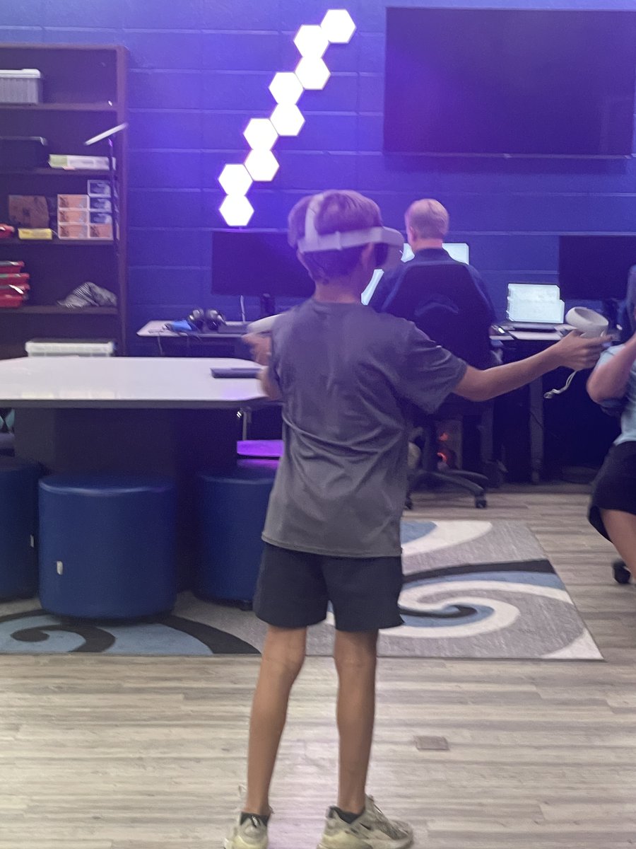 GulfShoresMS's tweet photo. Virtual Reality isn't just about gaming – it's a whole new dimension of learning! Mr. Ellis’ Beyond the Bell VR session has been using our Oculuses to explore the world, enhance fitness, and so much more!
#BeyondTheBell #VirtualReality #21stCCLC #LearningIn3D https://t.co/mDCLIlni1w