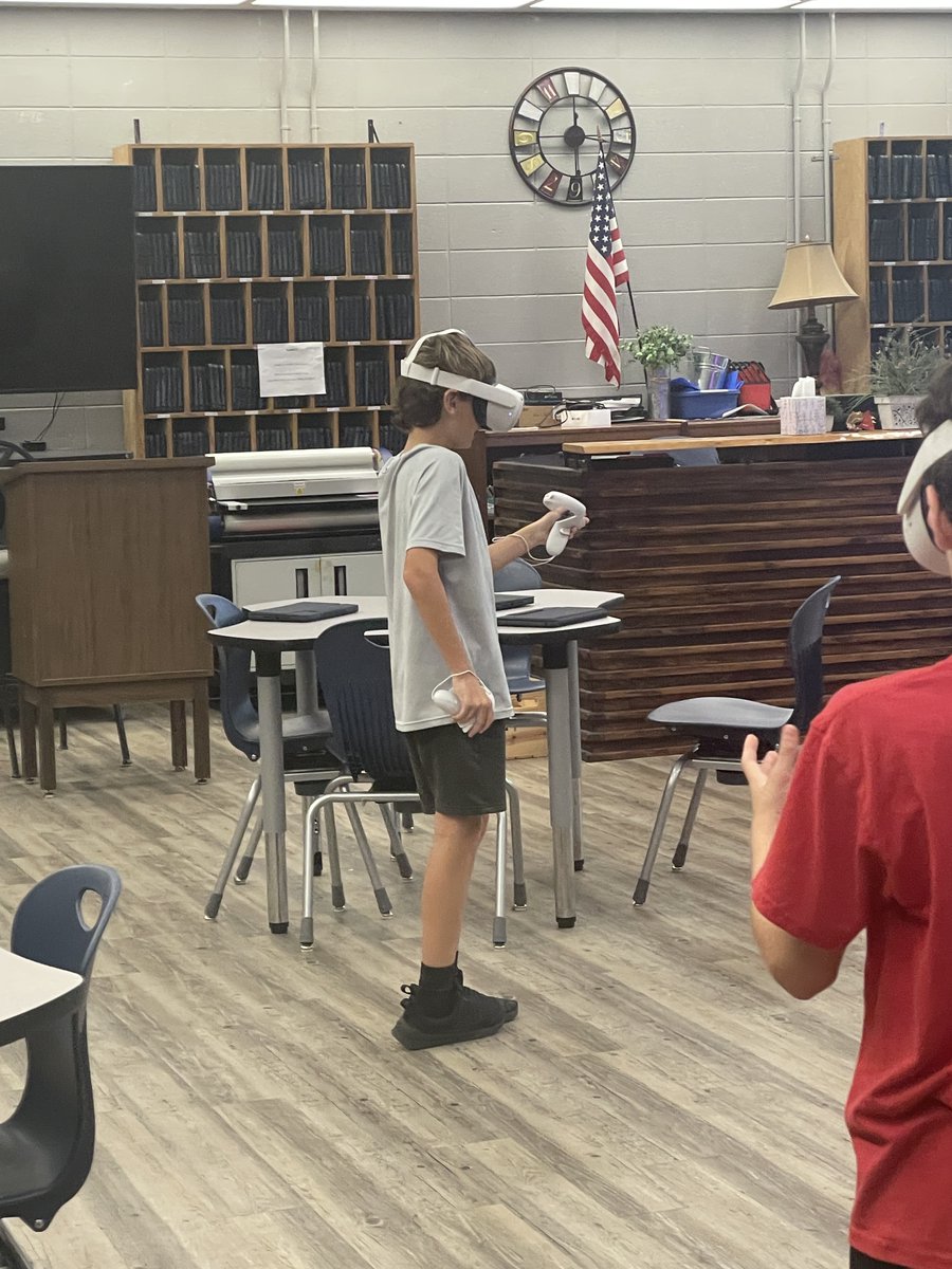 GulfShoresMS's tweet photo. Virtual Reality isn't just about gaming – it's a whole new dimension of learning! Mr. Ellis’ Beyond the Bell VR session has been using our Oculuses to explore the world, enhance fitness, and so much more!
#BeyondTheBell #VirtualReality #21stCCLC #LearningIn3D https://t.co/mDCLIlni1w