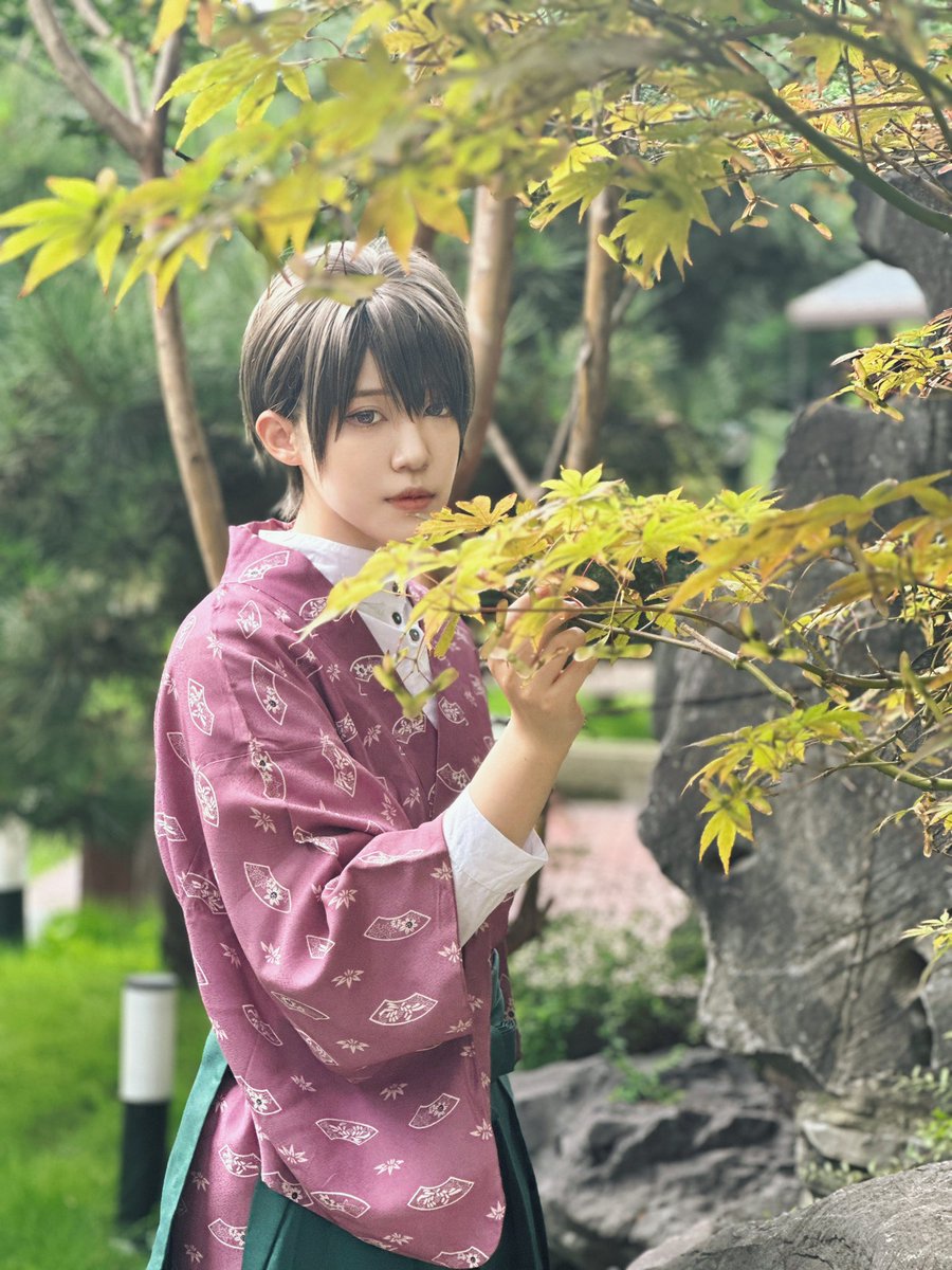 AkabaneAnna's tweet photo. #蝶毒 #Cosplay 
真岛芳树（园丁版）

和服自搭 https://t.co/IJG2Q0w9Kp