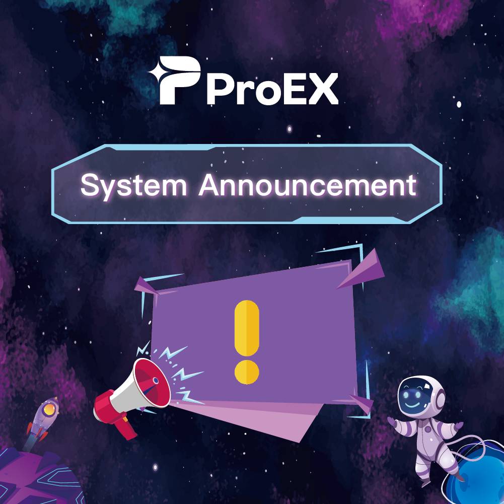 ProEX will suspend the recharge and withdrawal services of the BNB Smart Chain (BEP20) network on 2023/08/30 15:00（UTC+8）to support BNB Smart Chain (BEP20) network upgrades and hard forking.

proex.zendesk.com/hc/en-us/artic…