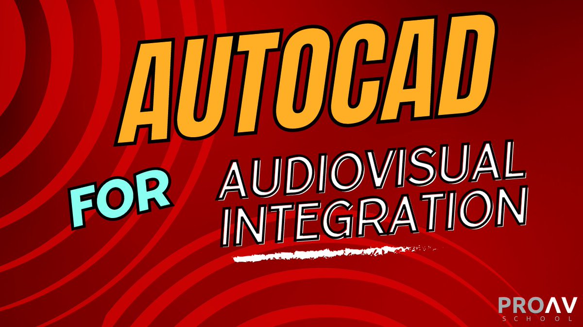 ProAVSchool's tweet photo. Creating or modifying AutoCAD drawings is a great skill to have in your AV career but getting started is challenging. We've distilled the intricacies into just what you need to know for AV drawings - Signal Flow, Elevations, Equipment Placements.
https://t.co/oJfY5BOe7Q
#avtweeps https://t.co/Muiv7PIm07