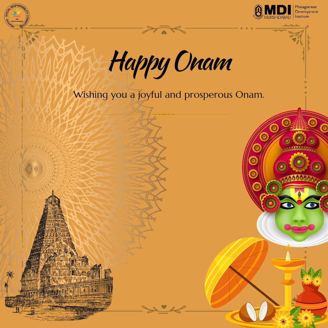 Prayas_mdim's tweet photo. Celebrating the lively Onam spirit!

A happy and prosperous Onam to all, filled with love, laughter, and harmony. May this happy event fill your homes and hearts with joy.
#Onam #MDIM #Prayas https://t.co/zSTBgCD6Rt