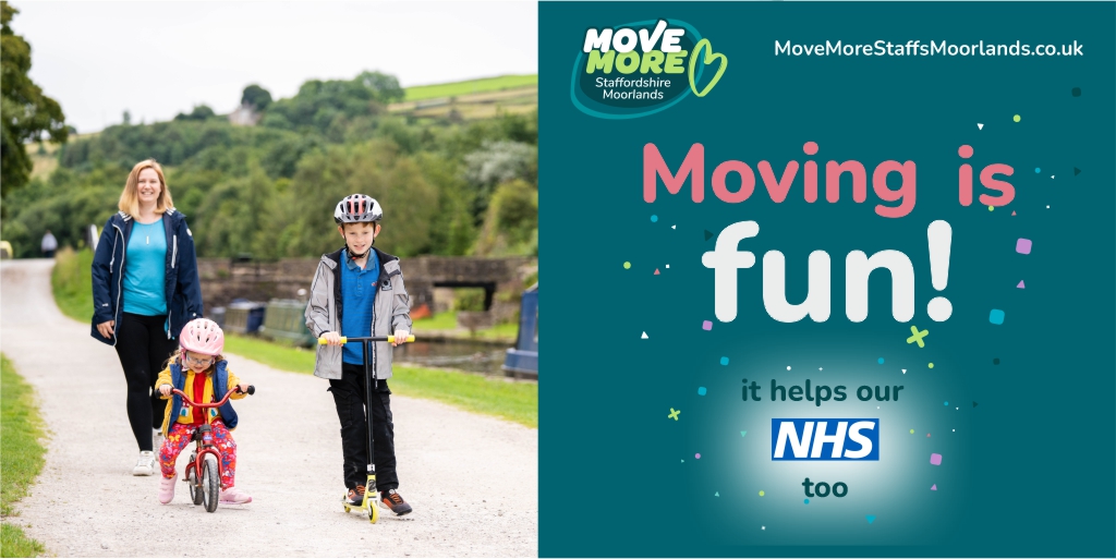 Moving more has an important role in improving our physical and mental health 🚶‍♂️🫶
It can be fun too! 😊
Together, our aim is for everyone across Staffs Moorlands to move more every day.
#MoveMoreStaffsMoorlands
Read the strategy to find out more
movemorestaffsmoorlands.co.uk
