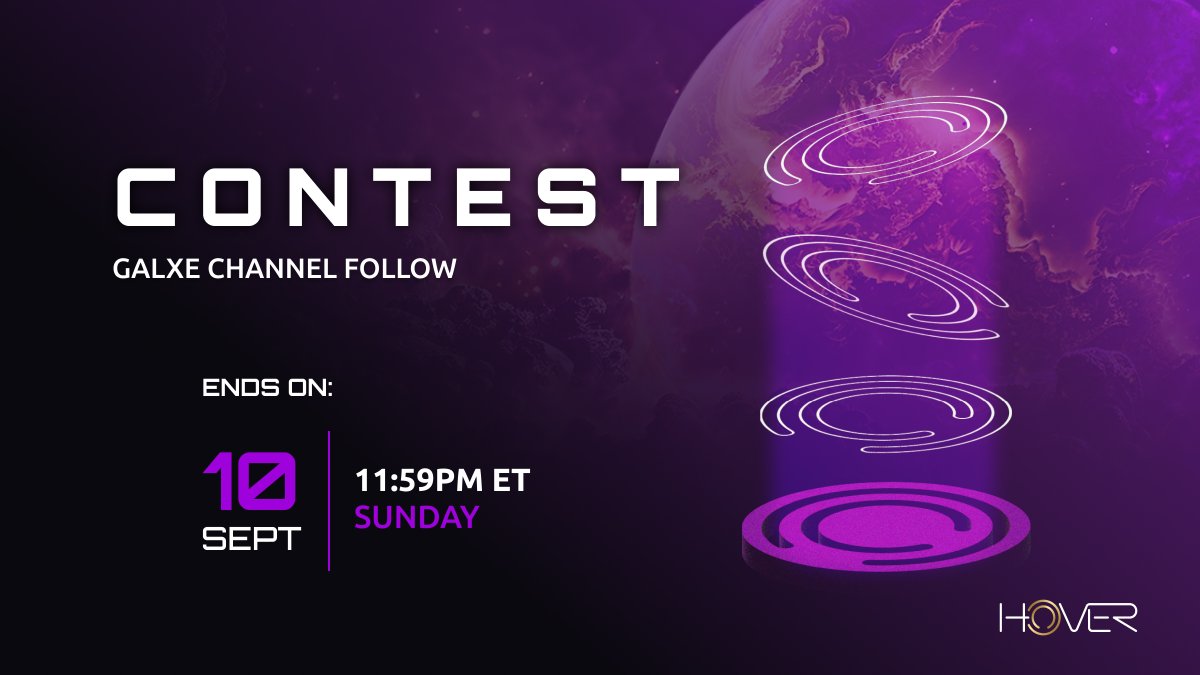 ⚡️🎉 GM Hover Community! Our <a href="/Galxe/">Galxe</a> campaign is live!

Follow up, learn more about Hover, and enter for your chance to win!

Also, we’ll be picking 250 lucky winners for a USDT reward.

Details below👇: