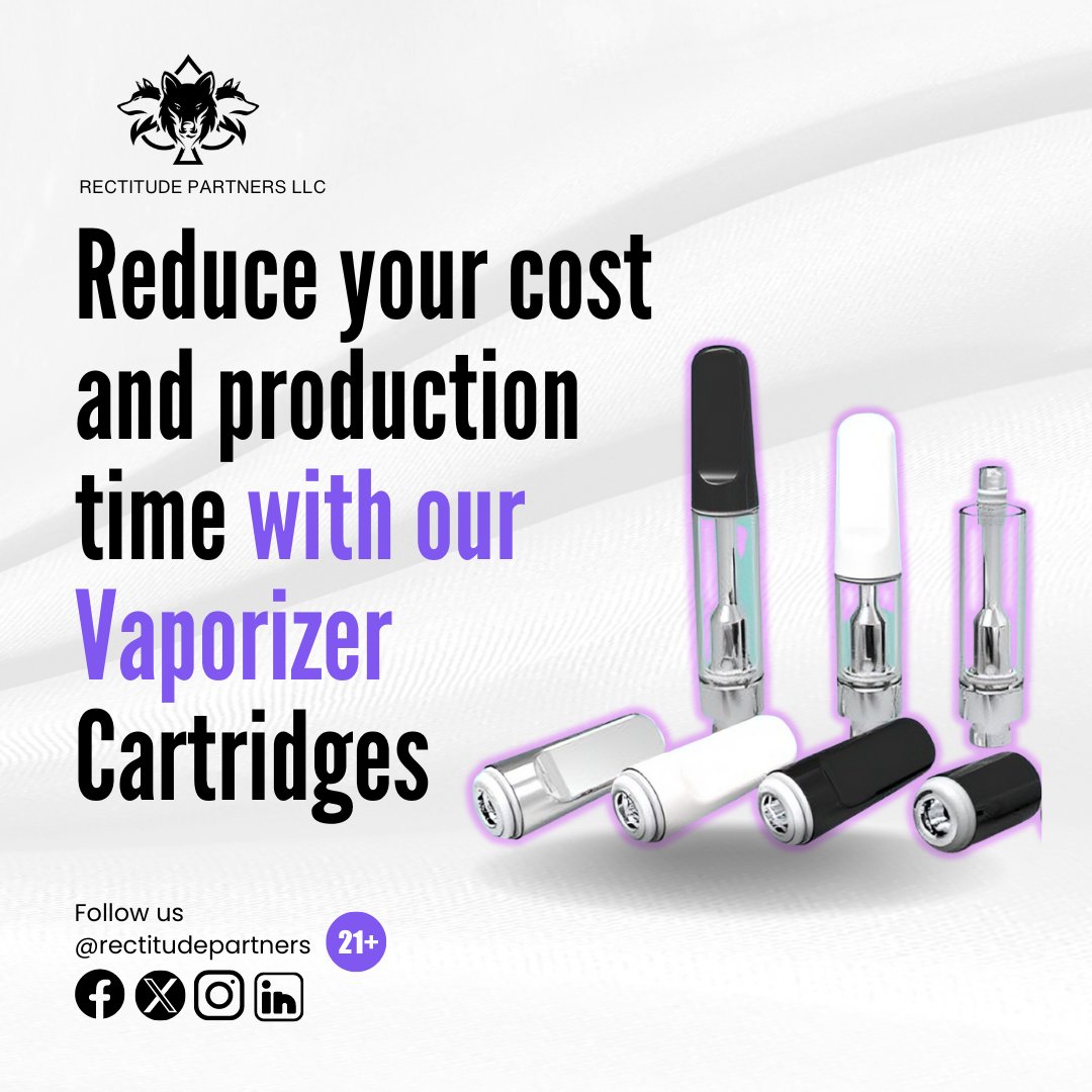 RectitudeP_'s tweet photo. 😀Revolutionize your production process with our cutting-edge Vaporizer Cartridges! 💨 Say goodbye to high costs and long timelines. 🚀 Click the link in the bio to unlock efficiency today.

#cannabiscommunity #cannabis #rectitudepartners #Ceramic #Cartridge https://t.co/0ux7Hk7b5s