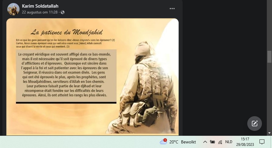 PVelleAntiJihad's tweet photo. Brusselse jihadist, die pendelt tussen België en Frankrijk, verheerlijkt in recent filmpje het martelaarschap omtrent het verdedigen van de islam! Dan denk ik meteen aan de vele koranverbrandingen in Europa. Het is geen geheim dat jihadisten wraak willen nemen met aanslagen. https://t.co/ZVwG7wcAdr