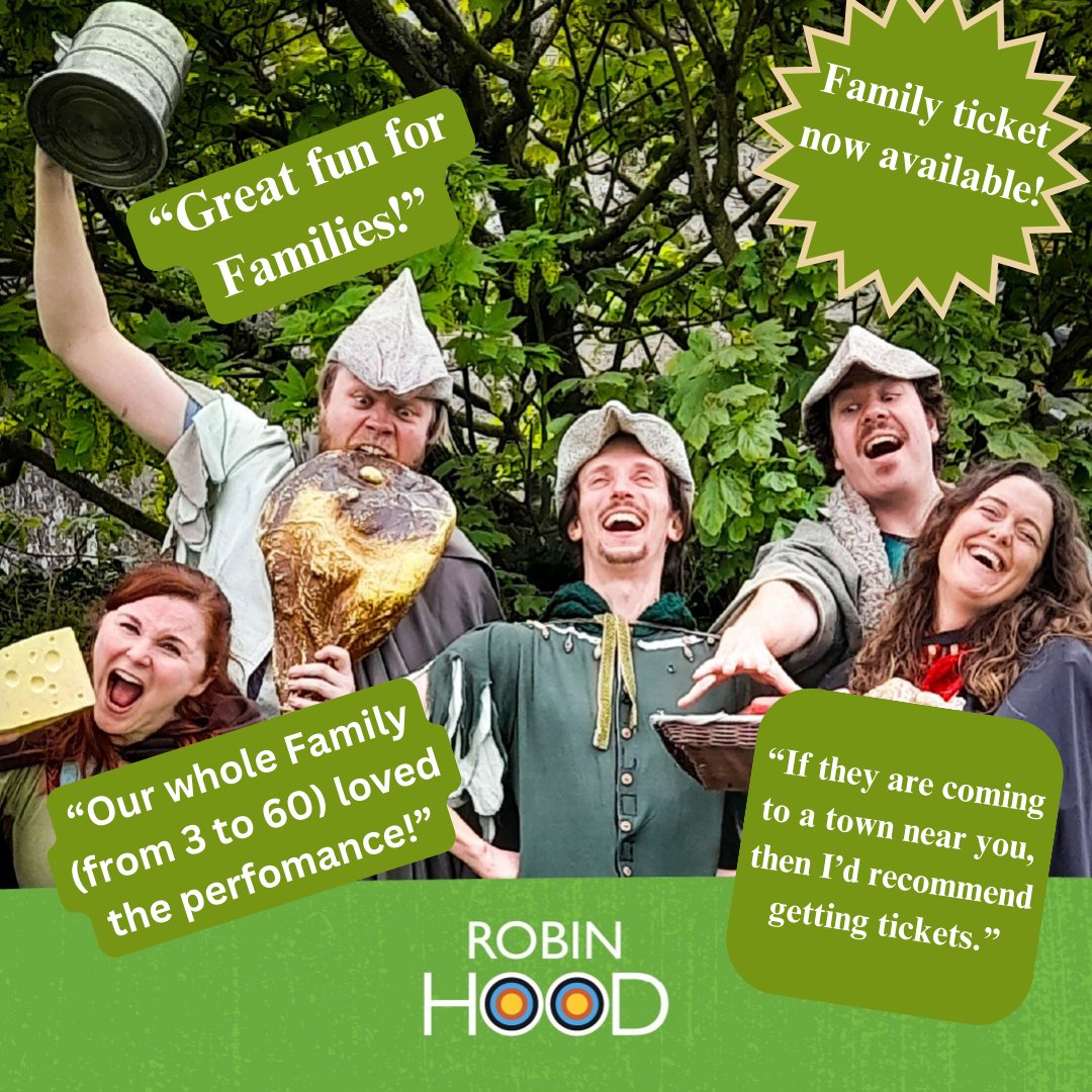 lenchestheatre's tweet photo. Come and enjoy our next fantastic family show on 10th September. Robin Hood by @IllyriaTheatre is suitable for all ages! Family tickets now available! Book to avoid disappointment.  https://t.co/xduJUUHTmo #theatre #familyfun #WorcestershireHour https://t.co/Pif4ljNX2z