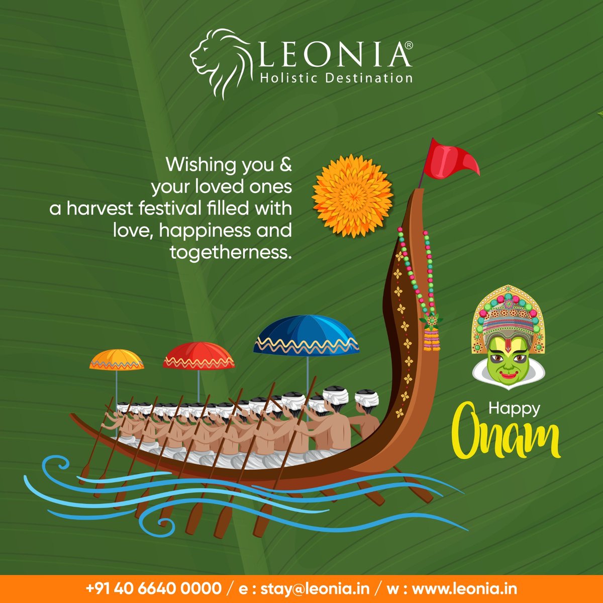 May the vibrant colors of Onam fill your life with joy and prosperity! 📷📷 Wishing you and your loved ones a harvest festival filled with love, happiness, and togetherness. #JoyAndProsperity #OnamWishes #FestivalOfHarvest #JoyAndProsperity#leoniaresorts