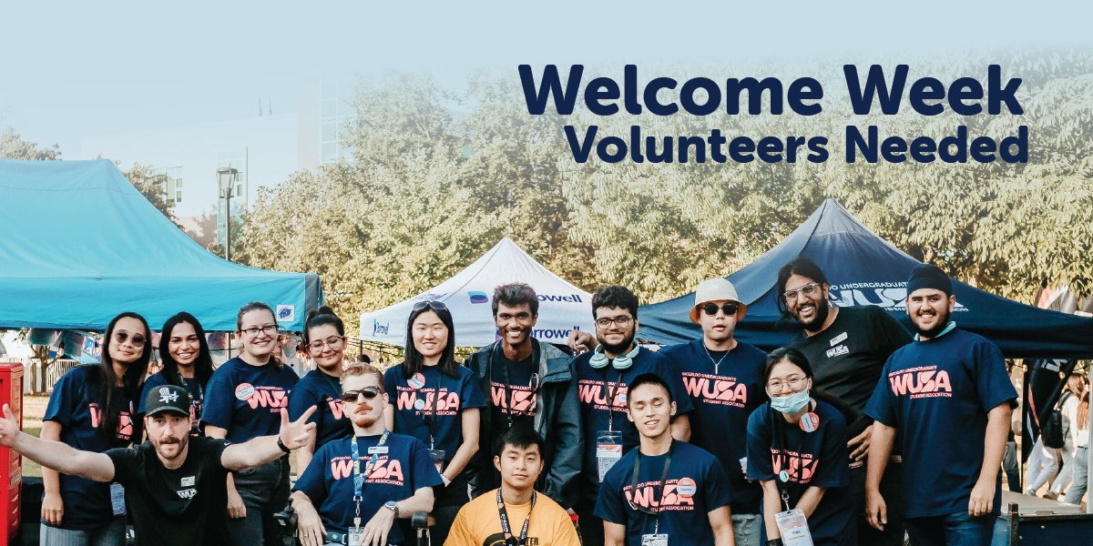 yourWUSA's tweet photo. Connect with your community and get involved in the biggest Welcome Week yet! 🎉 We’re looking for volunteers to help us welcome back Waterloo undergraduates to campus this fall 🍂

Sound intriguing? 🤔 Learn more: https://t.co/i8v6nObiyt #uwaterloo #uwaterloolife https://t.co/63LG7BGH0F