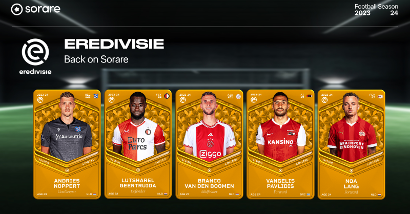 eredivisie's tweet photo. 👀 You’ve always wanted to run your own Eredivisie club? ⚽

Scout and collect your favorite stars on @Sorare with the new 2023/24 cards! 💪 Build your team and compete for rewards in the global Fantasy Football game 🏆

Start your legacy here 👇
https://t.co/dEJCHR8qAV