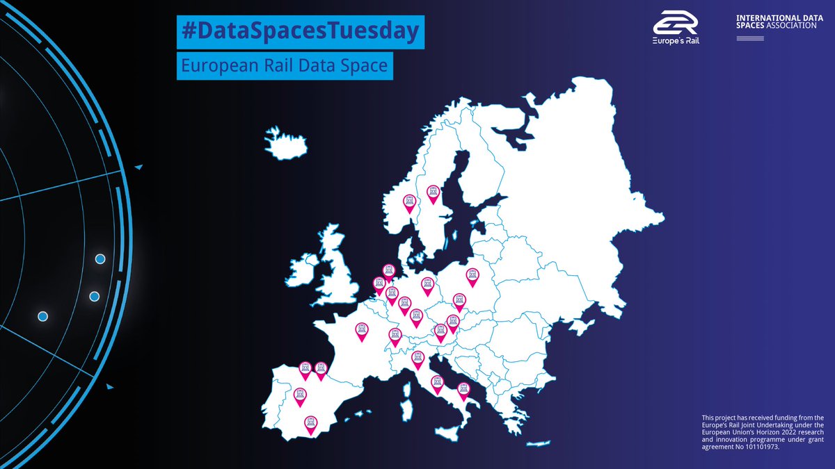 #DataSpacesTuesday 🚄 Europe's Rail Data Space: Uniting the rail community to foster high-speed data innovation. @EURail_JU is on a mission to break interoperability barriers, amplify competitiveness, and integrate rail into a seamless mobility system - with #DataSpaces!