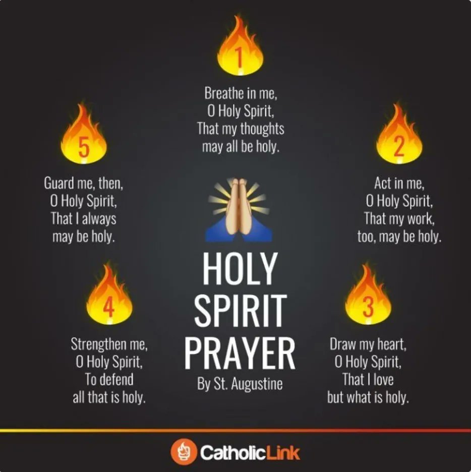 StPiusBrantford's tweet photo. The Holy Spirit Prayer by St Augustine.
#catholiclink https://t.co/wHRNcOLjCp