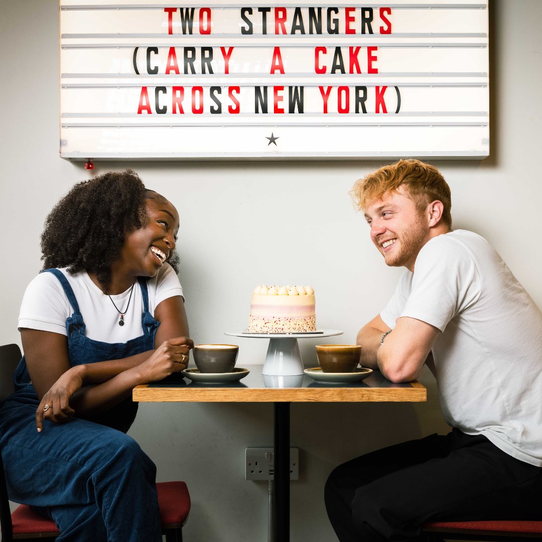 A quick recap in case you missed it, @samtutty and @dujonna_ will be joining us for Two Strangers (Carry a Cake Across New York) 🗽🎂🗽🎂🗽