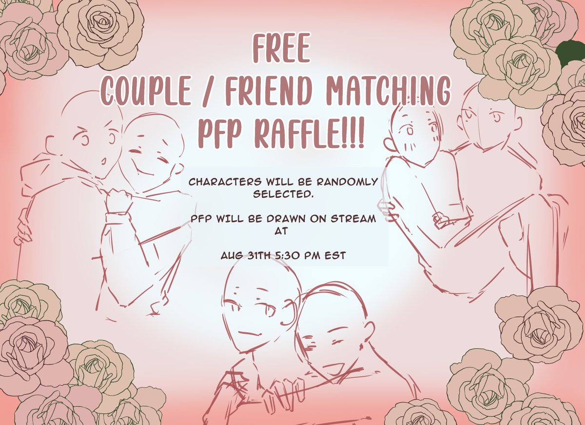 imvivs_vt's tweet photo. ✨Free matching PFP✨

I need more drawings for my portfolio, so on Wednesday's stream, I'll be selecting random OCs pairs to draw matching pfp of. 

Drop your and the other person's PNG and consider 🩷 and 🔃 so more people can participate!

#Vtuber #VtuberSupport #raffle #PFPs