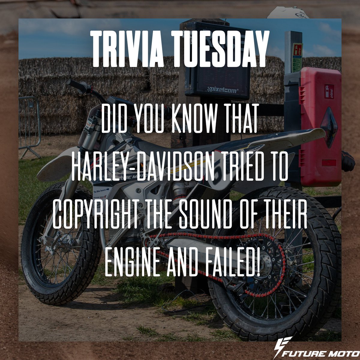 moto_future's tweet photo. In 1994, motorcycle giant Harley-Davidson tried to trademark the distinctive note of their engine, with their competitors arguing that their single-crankpin V-twin engines also produced a similar sound.

Harley-Davidson stopped their trademarking efforts in 2000. https://t.co/RO2HRiqQ6Z