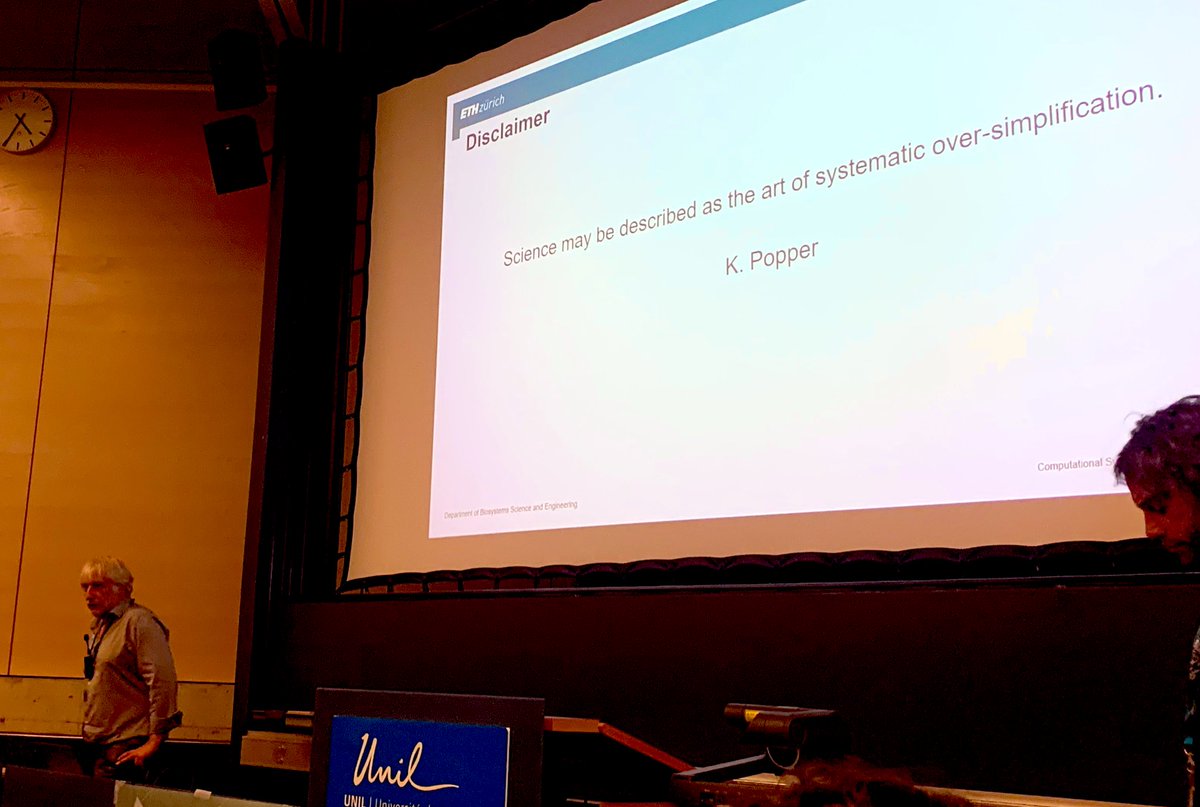 ProfTomEllis's tweet photo. Nice disclaimer at the end of the interesting talk by Jörg Stelling #swissuksynbio https://t.co/RzwuJT5CUA