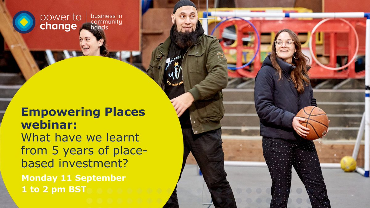 powertochange_'s tweet photo. Join us on Mon 11 Sept at 1pm for our Empowering Places webinar!

Learn how our 5-year program helped create prosperous communities by strengthening community anchors &amp; seeding sustainable clusters of community businesses in deprived areas. Register 👉 https://t.co/rRY402g4pY https://t.co/OyH8u753zV
