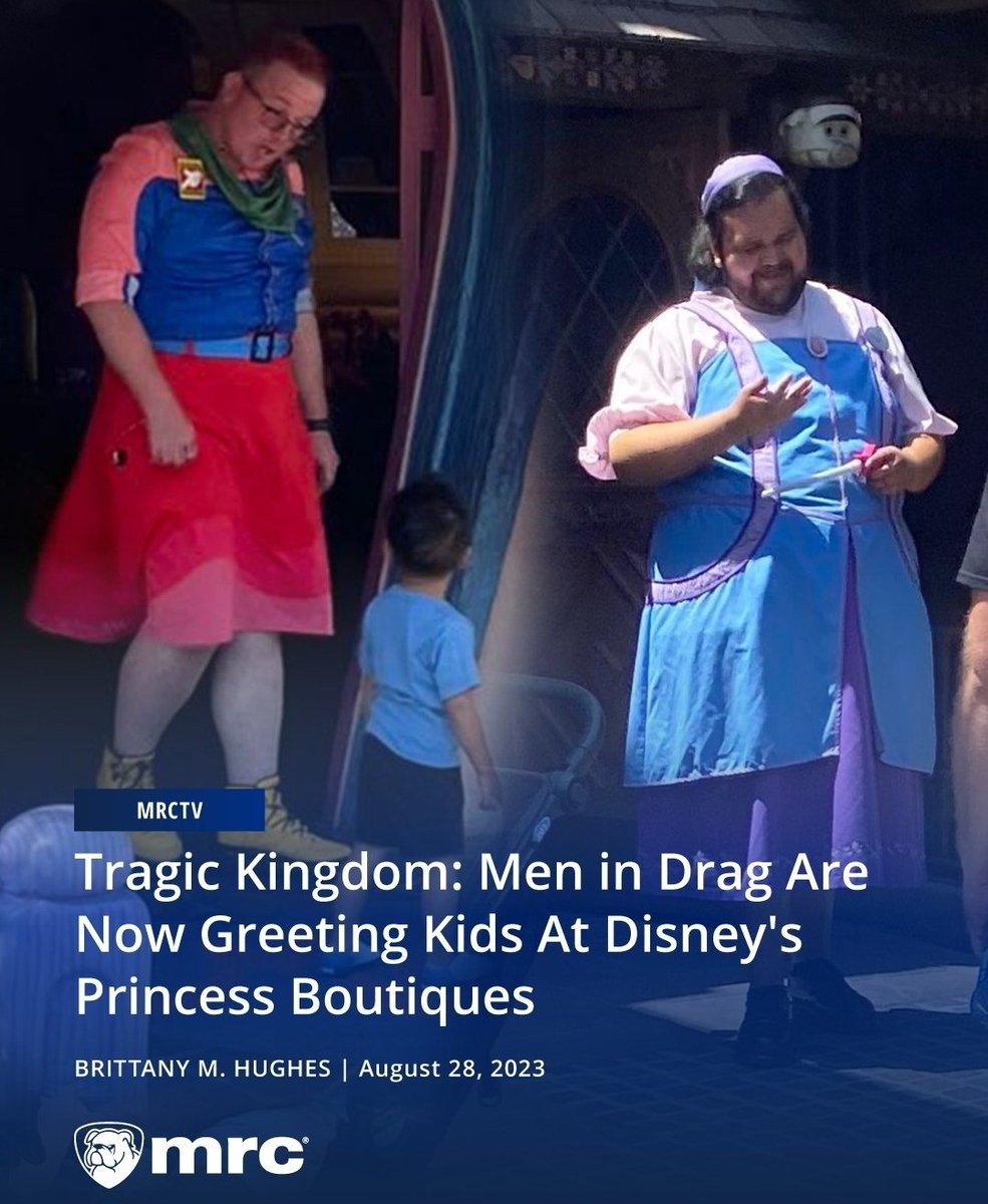 What adult man would want to dress up in drag to sell Disney merch to  children?