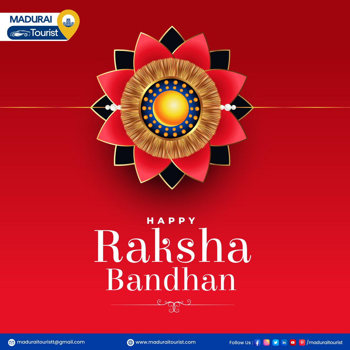 🎉 Sending warm Raksha Bandhan greetings to you and your sibling! May you have a wonderful festive time. 🥰🎊 #HappyRakshaBandhan #maduraitourist #letsconnect #SiblingLove #SiblingBond #SiblingConnection #RakhiLove #HappyRakhi #RakhiBond #rakshabandhanspecial