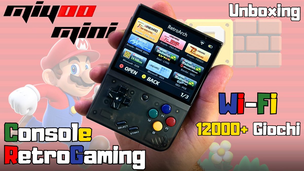 ScdTec's tweet photo. MIYOO Mini Plus UNBOXING - MINI CONSOLE RETROGAMING con 12000+ GIOCHI e WIFI!
https://t.co/hfewsBlGwc
•
#miyoo #miyoominiplus #console #consoleretrò #retrogaming #emulatore #segamegadrive #nintendo #nintendoswitch #gameboi #playstation #playstation1 #scimmiatiditecnologia https://t.co/ybywJv07G4