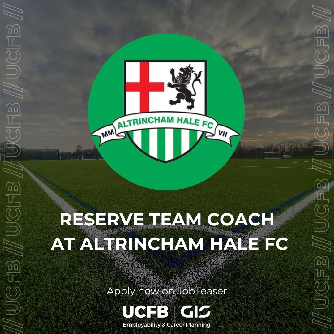 ⚽️𝐑𝐞𝐬𝐞𝐫𝐯𝐞 𝐓𝐞𝐚𝐦 𝐂𝐨𝐚𝐜𝐡 𝐕𝐚𝐜𝐚𝐧𝐜𝐲⚽️ @AltrinchamHale are looking for a self-motivated & passionate figure who has a long-term interest in coaching at the open age level to join them as a Reserve Team Coach. Apply here 🔗bit.ly/3PgxpWV