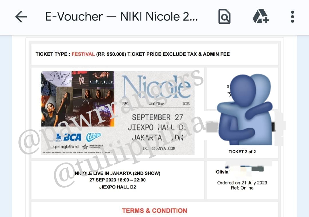 pawrrangers's tweet photo. ‼️ WTS / WANT TO SELL ‼️
tiket NIKI NICOLE World Tour Jakarta
Day 2 - 27 September 2023
Festival - 2 Tix atas nama pribadi
💸: 1.140k idr each tix (normal price) 
still negotiable

dijual karena ada acara praktikum di hari tsb

tags: konser nicole in jakarta niki zefanya 2nd show https://t.co/FvNQhIM8KC