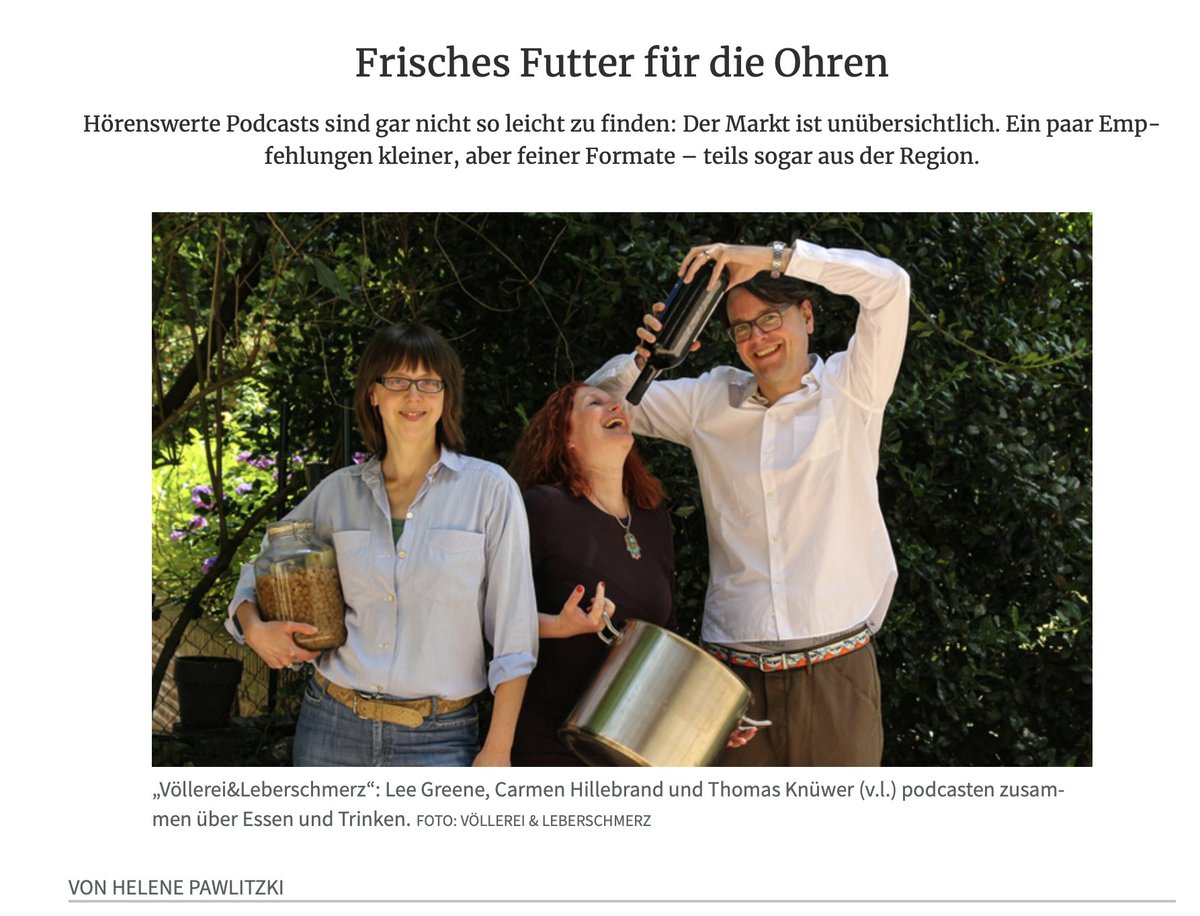 Wir freuen uns über viele neue Hörerinnen und Hörer! Denn @HelenePawlitzki berichtet in der <a href="/rponline/">𝖗𝖚̈𝖑𝖕𝖘𝖊𝖓𝖉𝖊 𝖕𝖔𝖘𝖙 🫠</a> über Podcasts aus der Region und dank unseres leicht bescheuerten Fotos bilden wir den Aufmacher. DANKE!

epaper.rp-online.de/article/2e78bf…