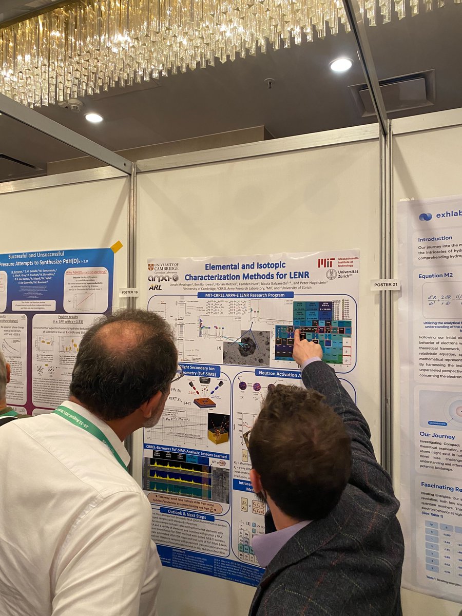 SolidStateFE's tweet photo. Our own Jonah Messinger presents his poster on elemental and isotopic characterization methods for LENR at the #ICCF25 poster session. https://t.co/tyakTsWfRM