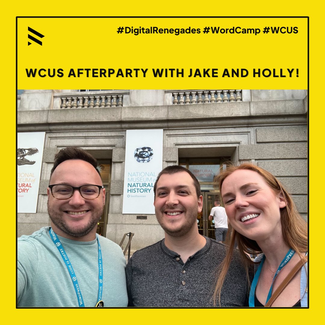 Had a blast with Jake Albion and Holly Negley at the WordCamp US 2023 Afterparty! 📸🎉

Making memories, learning, and geeking out on all things WordPress! What an event 🙌

#digitalrenegades #wordcamp #wordcampus2023 #WCUS