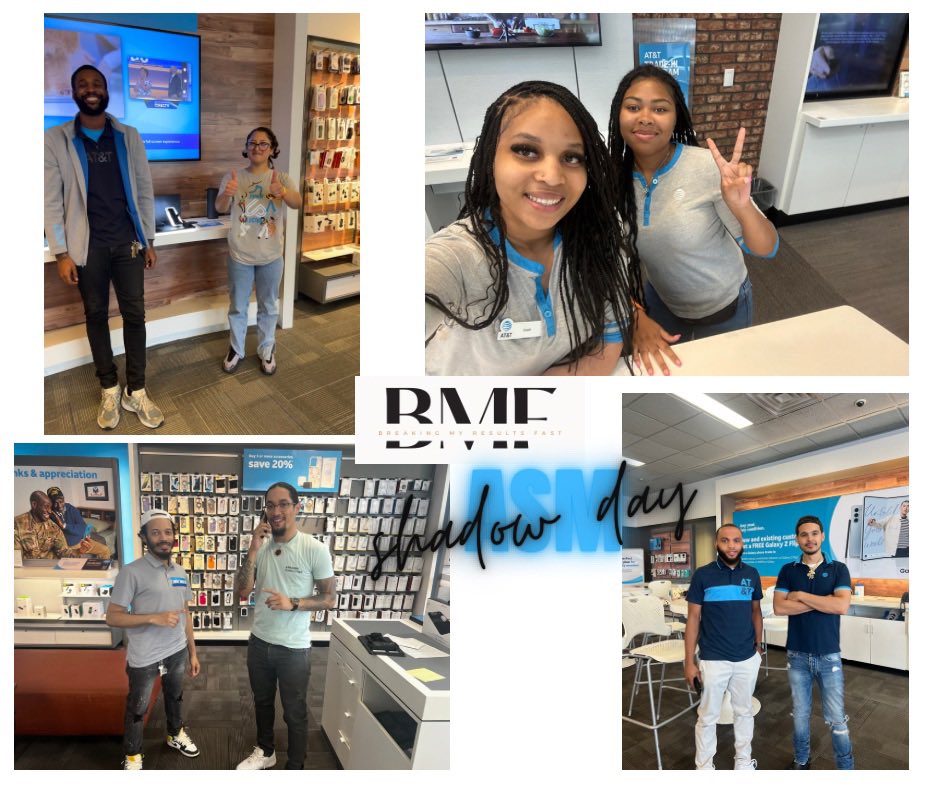 bmf19149's tweet photo. In order to be the best you must get trained by the best😈 Shout out to these future leaders completing their first official ASM SHADOW DAY‼️ Watch out AT&T they hungry💸🏆#lifeatatt #asmshadowday https://t.co/8JsfRUIt66