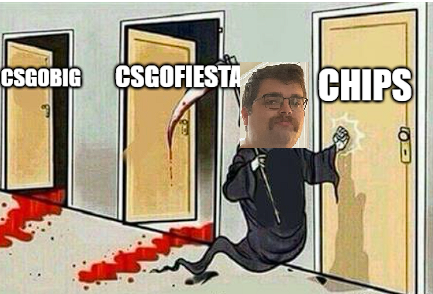 Blaictor's tweet photo. "Knock knock @chipsgg dis is da grim reapper, time to sink the company." https://t.co/w6xCYsK04X