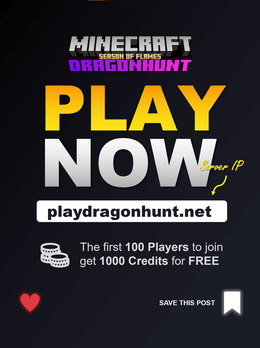 playdragonhunt's tweet image. Bad Luck? 😢 We got you covered with /scout. See where the next lava pool is and teleport right to it with /scout tp.

PLAY NOW &amp;gt;&amp;gt;&amp;gt; Server IP: playdragonhunt.net

#minecraft #minecraftserver #minecraftplugin #Minecraftbuilds #minecraftmodding #gaming #game #gamer #gamemode