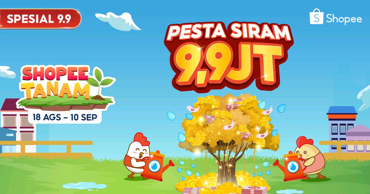 Main hari ini, auto panen 9,9JT Koin, lho. Yuk, tanam sekarang! #ShopeeTanam shp.ee/qxdmw9mt8gx