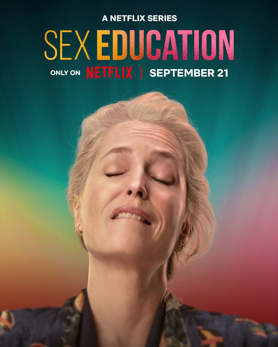 The first posters of Emma Mackey, Ncuti Gatwa, Asa Butterfield and Gillian Anderson in the final season of ‘SEX EDUCATION’. 

Only on Netflix starting September 21st.
