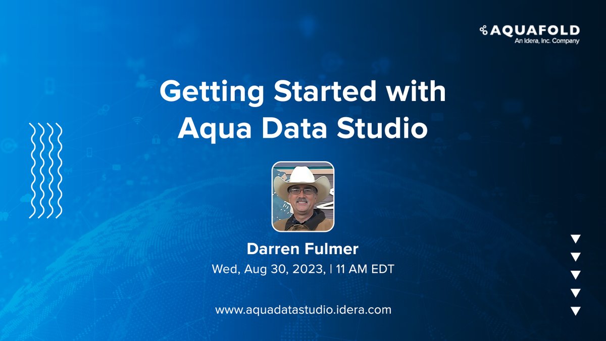 aquafold's tweet image. 📅 Wed, Aug 30, 2023, | 11 AM EDT

🌐Ready to dive into Aqua Data Studio? Join the live, interactive demo cast to learn how to:
✅ Register data sources
✅ Manage objects, compare schemas, and more

👉Register: tinyurl.com/aquads

#aquadatastudio #datamanagement #database