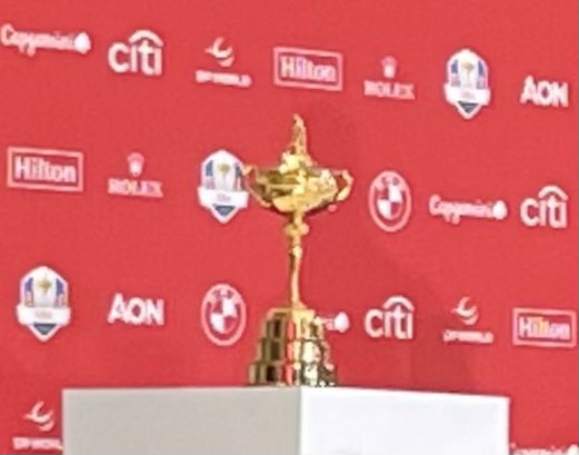 lisahowetn2tx's tweet photo. I will probably have to leave before we get a chance to take a photo with the #RyderCup https://t.co/ceE1lyY66f