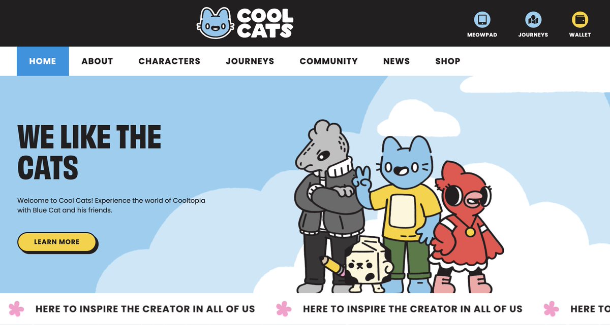 The new Cool Cats website is now live!

Check out our fresh look on our new official domain: coolcats.com