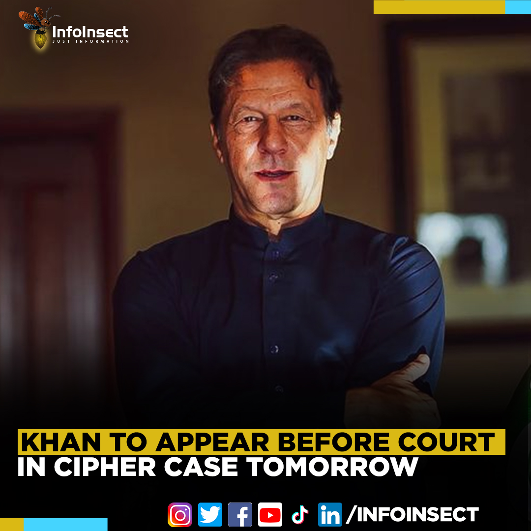 InfoInsect's tweet photo. Today, IHC suspended the order of the trial court in Toshakhana case and ordered the release of Imran Khan but he is still in Attock Jail. The reason is that Imran Khan is in judicial remand in the Cipher case and will be produced tomorrow before court in this case.
#ImranKhan https://t.co/HqmzJlFkJR